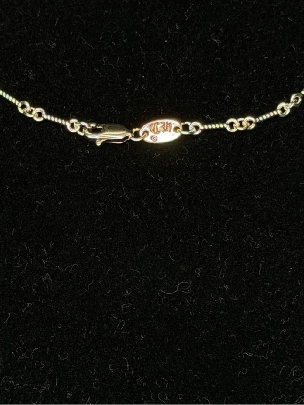 Chrome Hearts Pink Diamond Studded Double Floral Cross Unisex Necklace